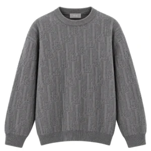 Dior Oblique Jacquard Crewneck Sweater - Grey